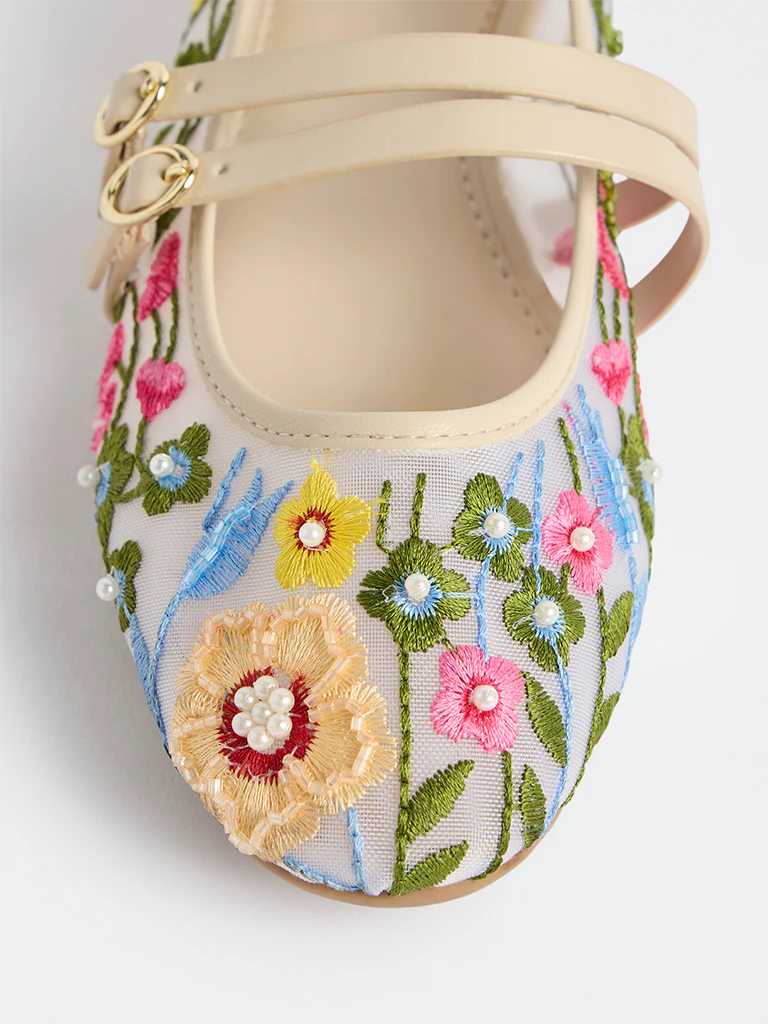 LUNA BLU Multicolour Embroidered Mary Jane Shoes - Image 4