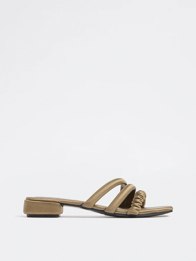LUNA BLU Olive Puff-Strap Sandals - Image 2