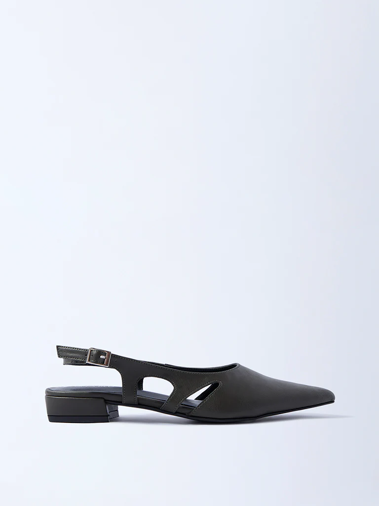 LUNA BLU Olive Slingback Mules