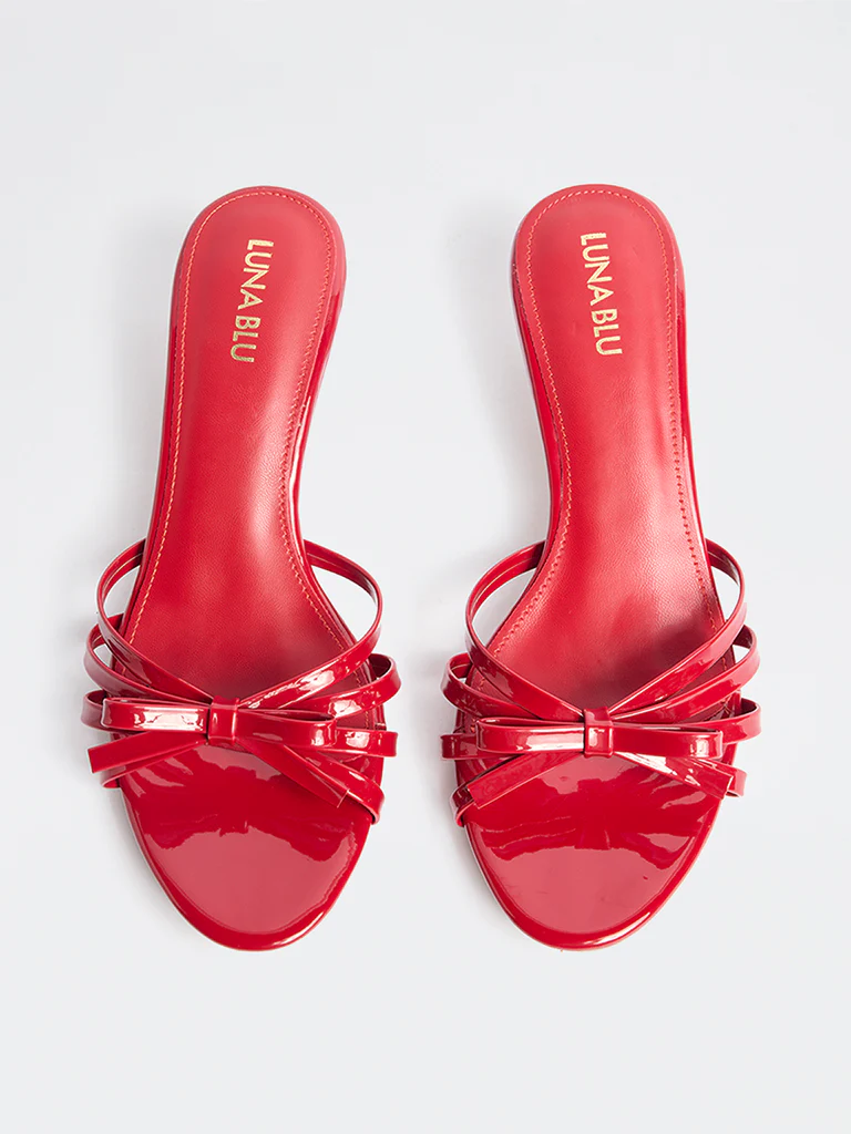 LUNA BLU Red Bow Detailed Sandals - Image 3