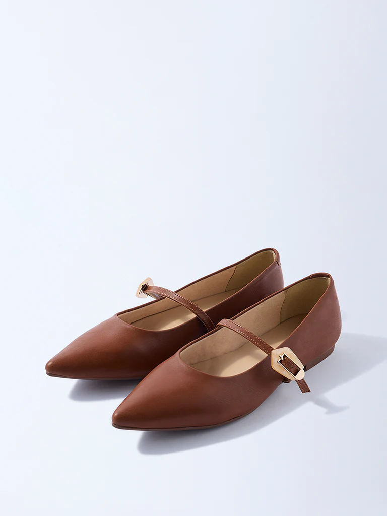 LUNA BLU Tan Mary Jane Shoes - Image 2