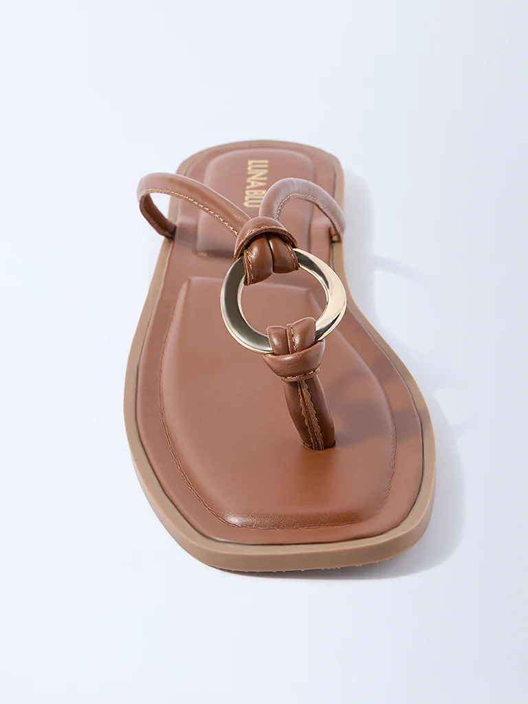 LUNA BLU Tan Ring-Detailed Slides - Exclusive - Image 3
