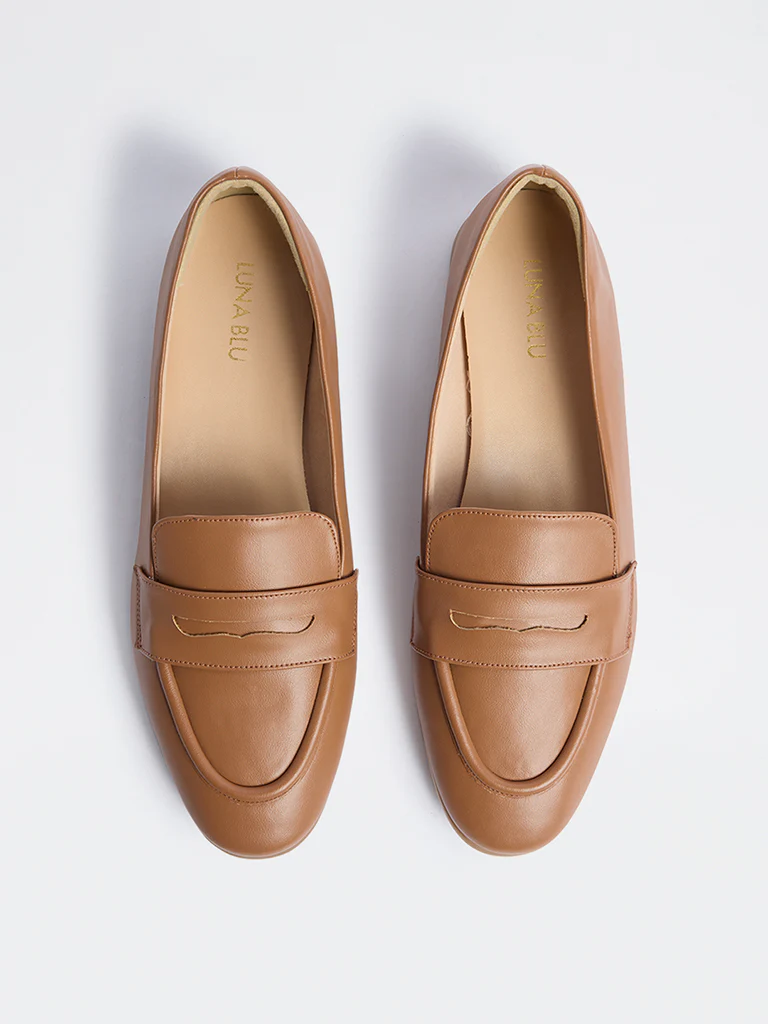 LUNA BLU Tan Saddle Loafers - Image 3