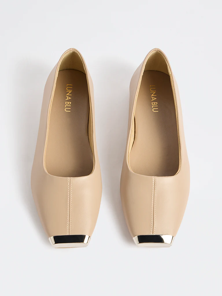 LUNA BLU Taupe Top Square Toe Loafers - Image 3