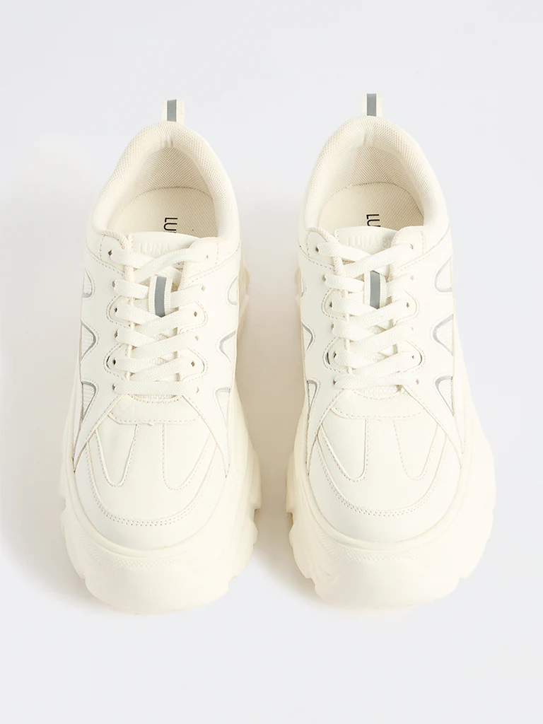LUNA BLU White Chunky Sneakers - Image 2