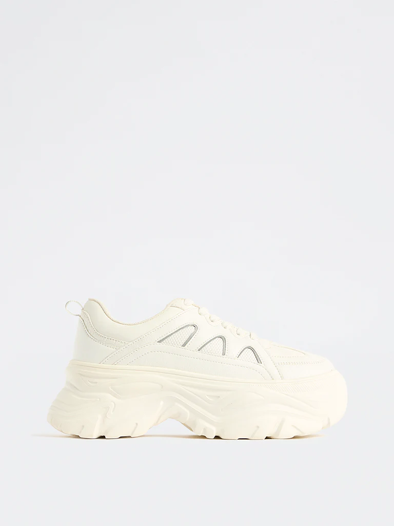 LUNA BLU White Chunky Sneakers - Image 3
