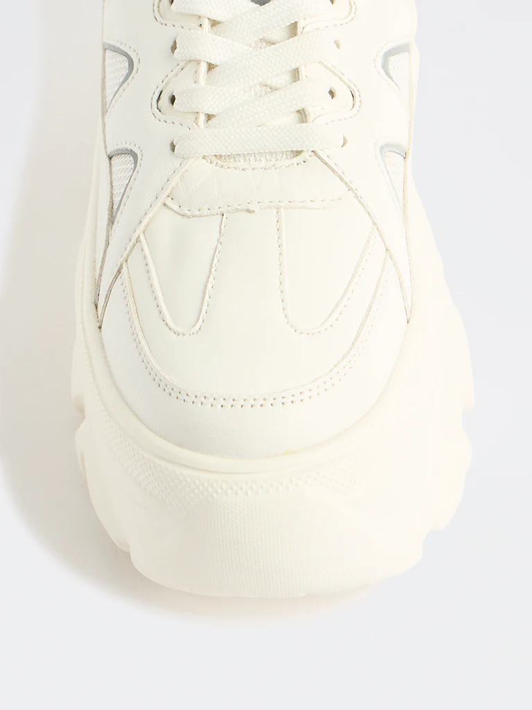 LUNA BLU White Chunky Sneakers - Image 4