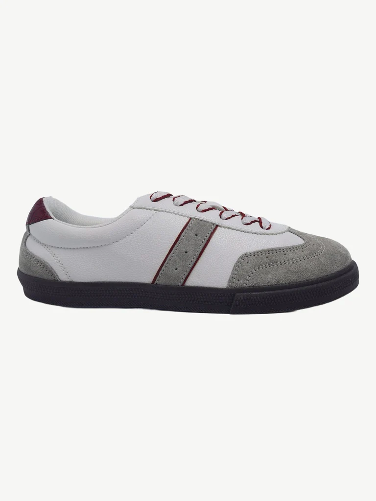 LUNA BLU White Lace-Up Textured Sneakers - Image 2
