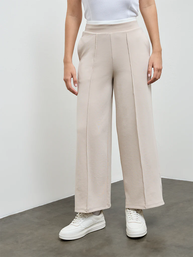 Nuoflexx Beige High-Rise Pants - Image 2