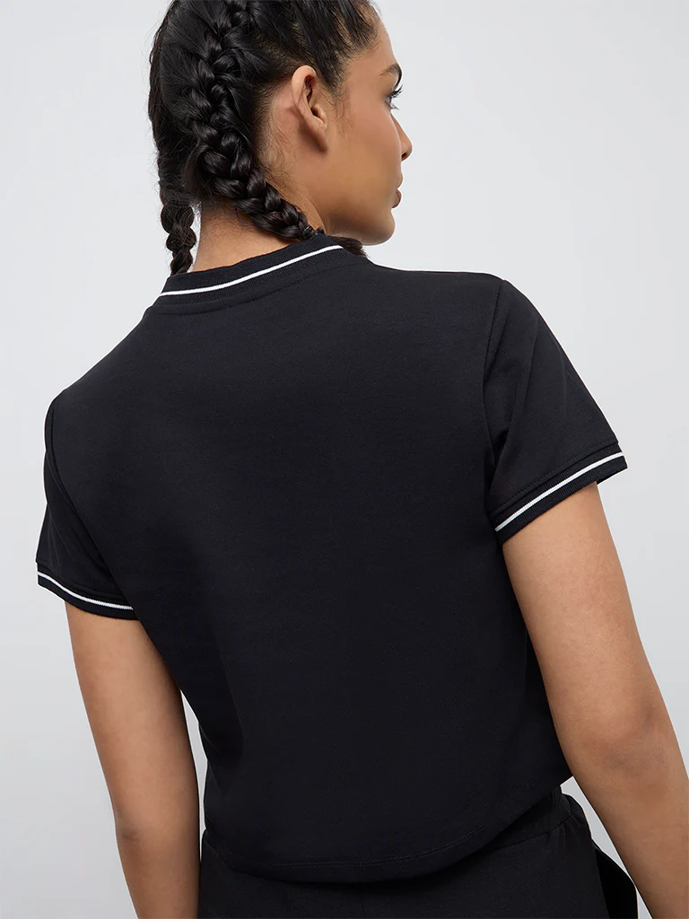 Nuoflexx Black Cotton-Blend T-Shirt - Image 4