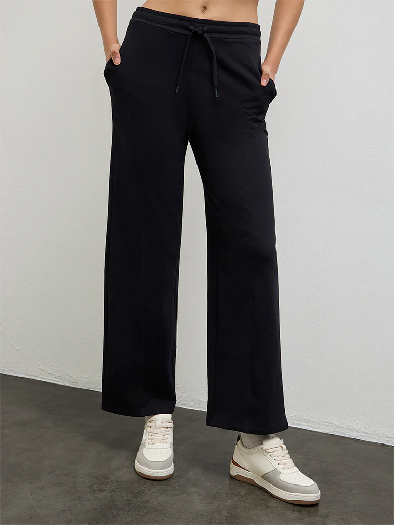 Nuoflexx Black High-Rise Cotton Pants - Image 2