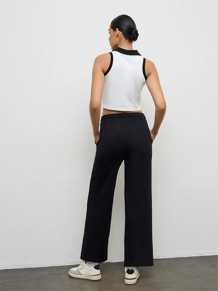 Nuoflexx Black High-Rise Cotton Pants - Image 4