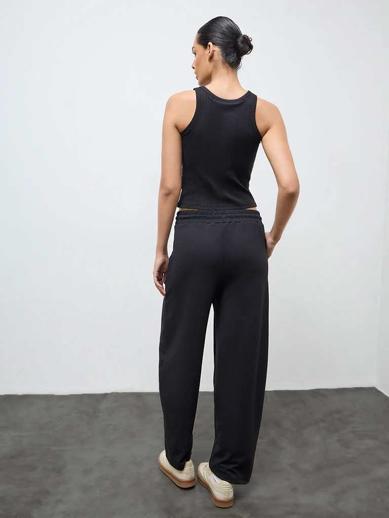 Nuoflexx Black High-Rise Track Pants - Image 4