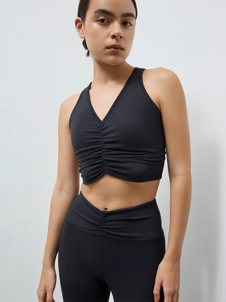 Nuoflexx Black Lightly Padded Bra Top