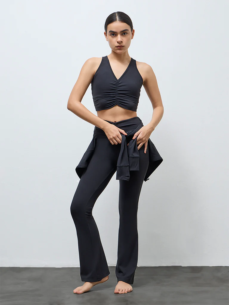 Nuoflexx Black Lightly Padded Bra Top - Image 2