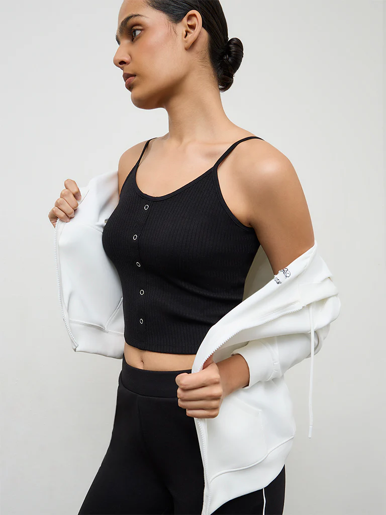 Nuoflexx Black Ribbed Top - Image 2