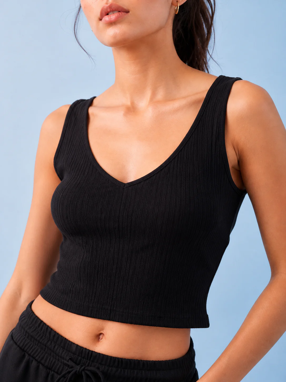 Nuoflexx Black Ribbed Top - Image 3