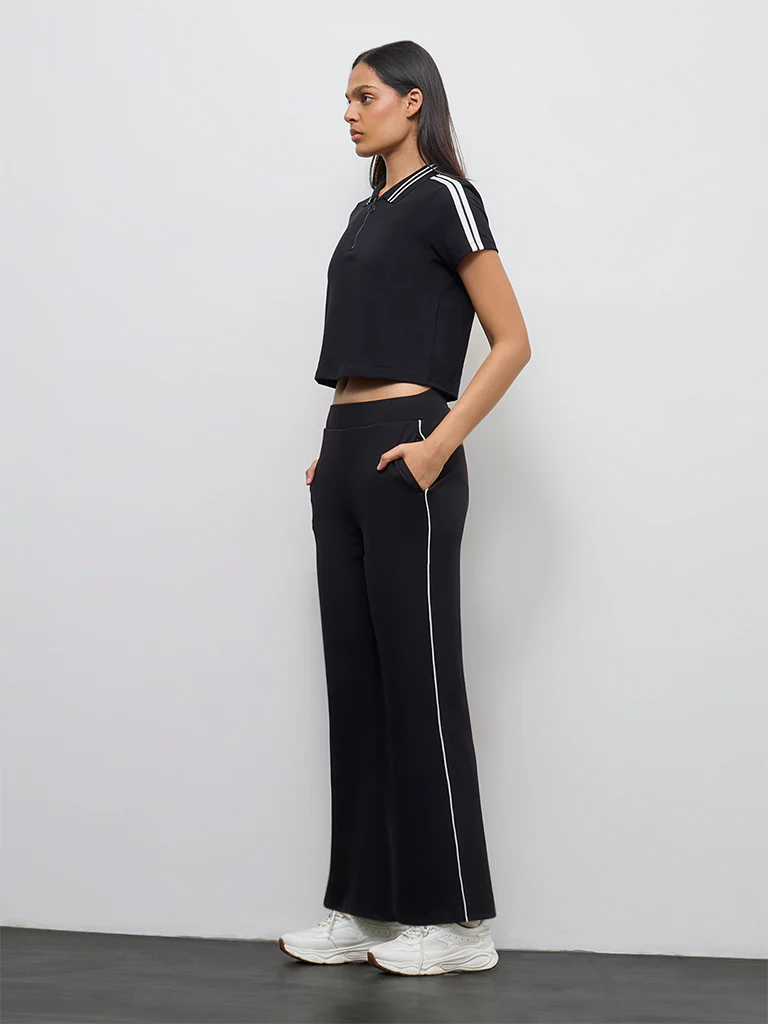 Nuoflexx Black Striped Cotton T-Shirt - Image 2