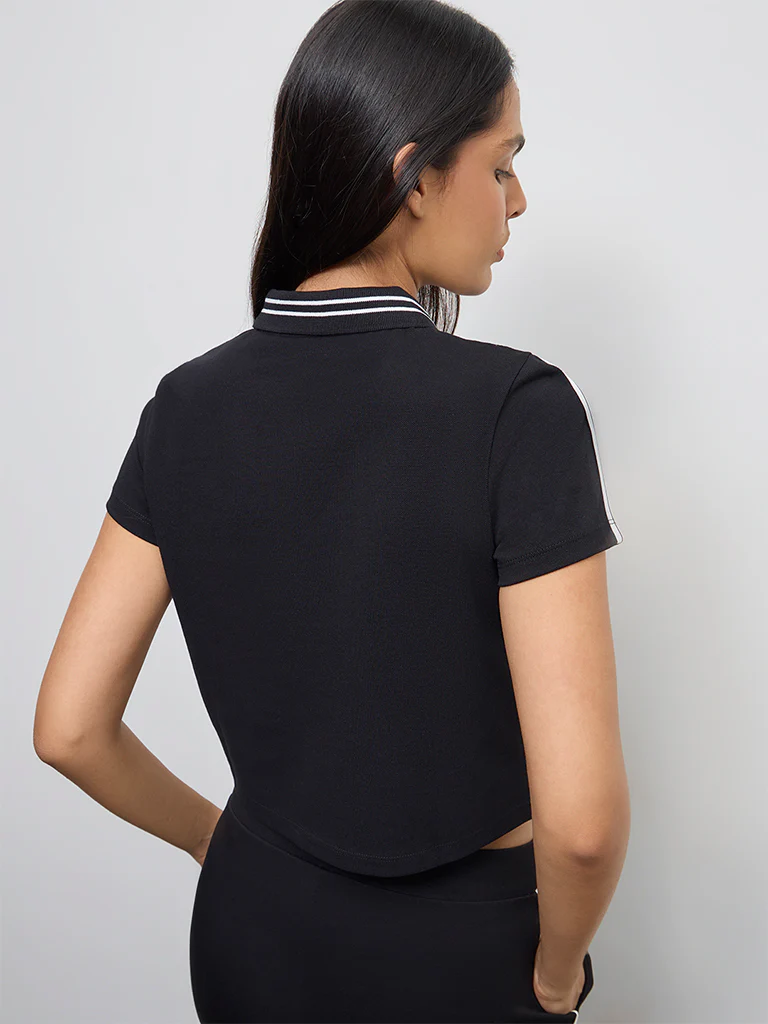 Nuoflexx Black Striped Cotton T-Shirt - Image 4