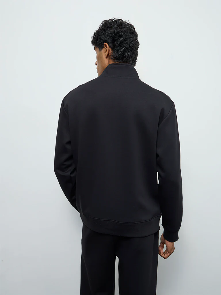 Nuoflexx Black Text Detailed Relaxed-Fit Sweatshirt - Image 4