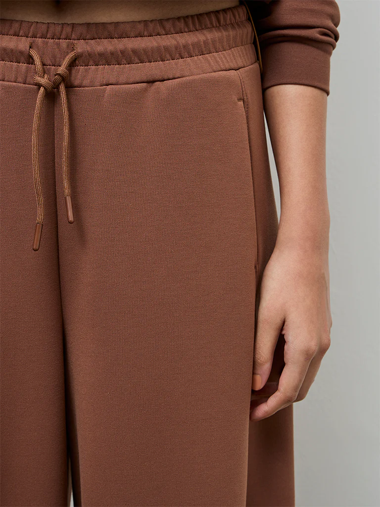 Nuoflexx Brown High-Rise Track Pants - Image 3