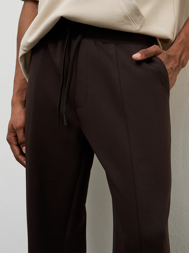 Nuoflexx Brown Relaxed Fit Mid-Rise Pants - Image 4
