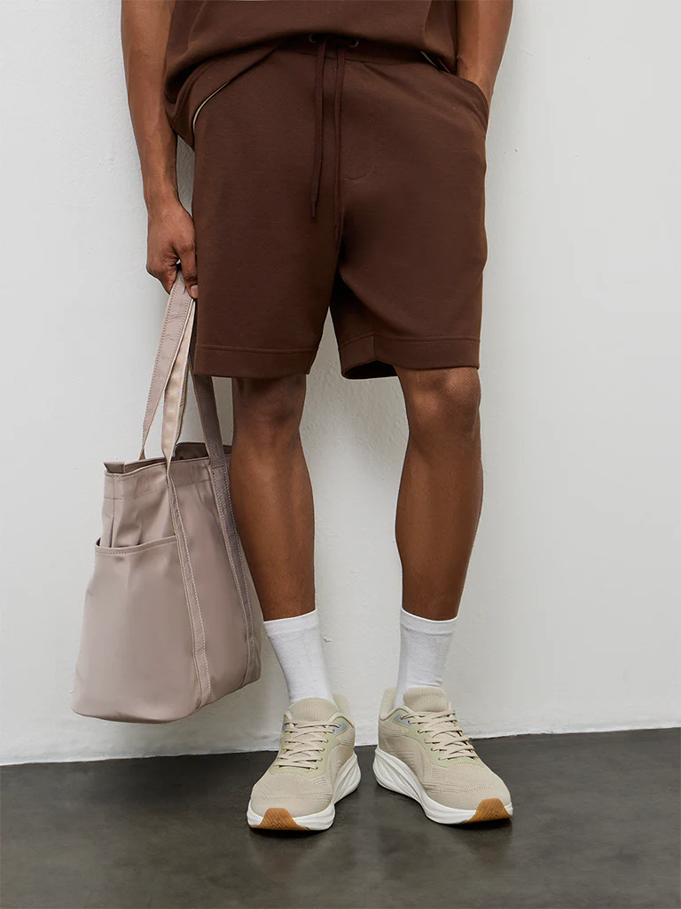 Nuoflexx Brown Relaxed-Fit Mid-Rise Shorts - Image 3