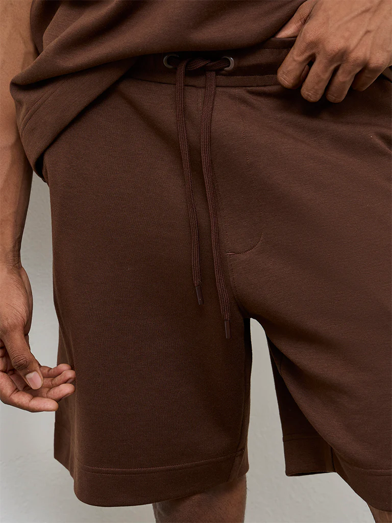 Nuoflexx Brown Relaxed-Fit Mid-Rise Shorts - Image 4