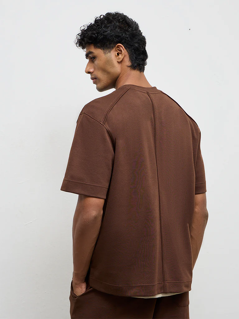 Nuoflexx Brown Relaxed-Fit T-Shirt - Image 5