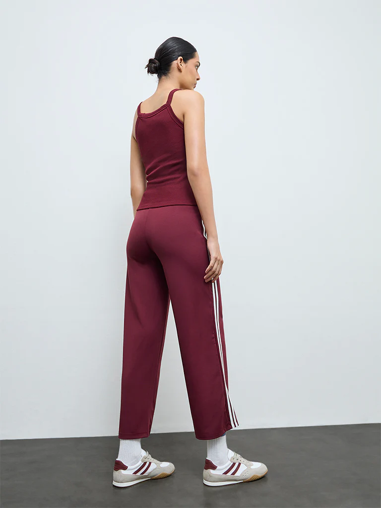 Nuoflexx Burgundy Striped Track Pants - Image 4