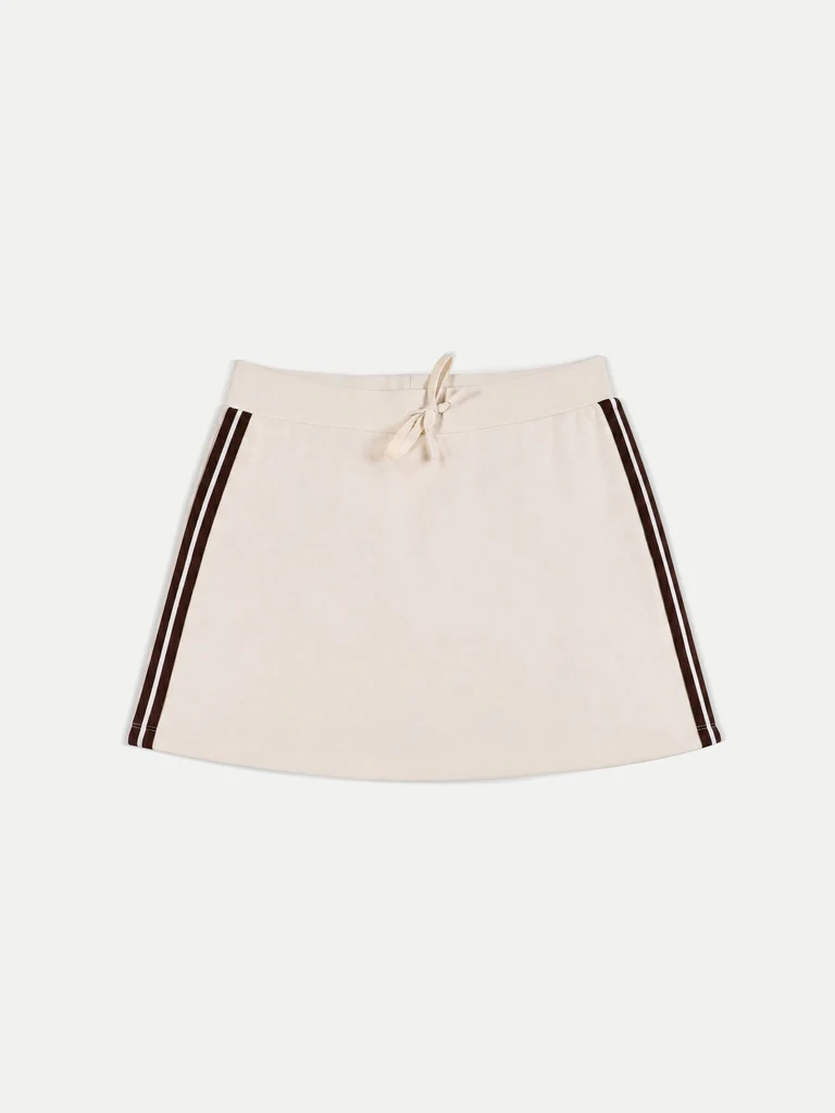 Nuoflexx Cream Striped High-Rise Skirt - Image 5