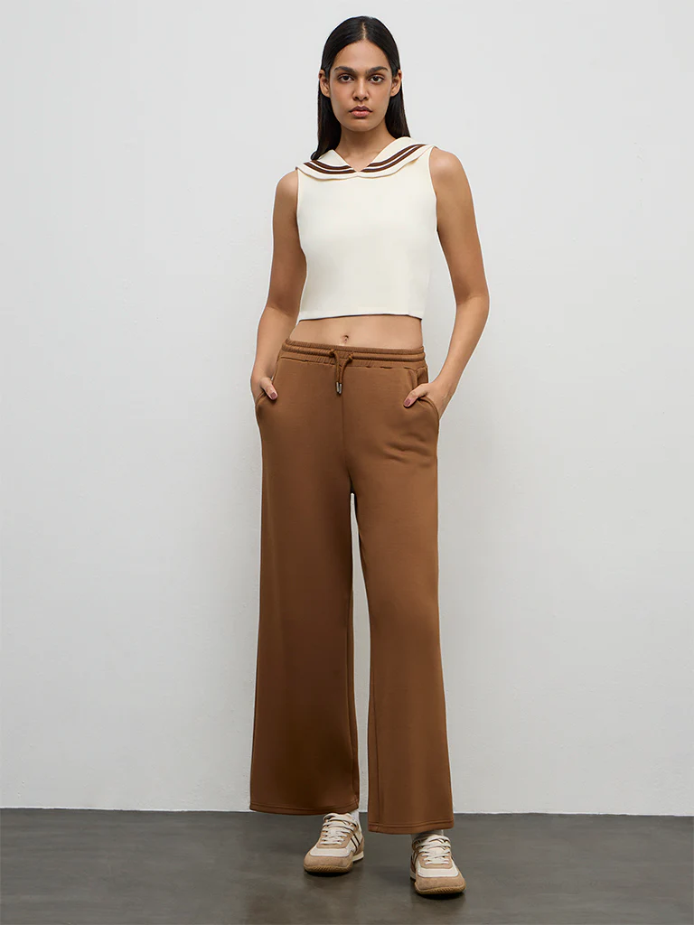 Nuoflexx Cream Striped Top