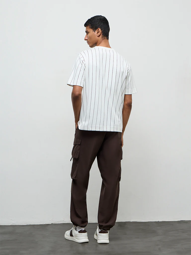 Nuoflexx Dark Brown Relaxed-Fit Mid-Rise Cargo Pants - Image 5