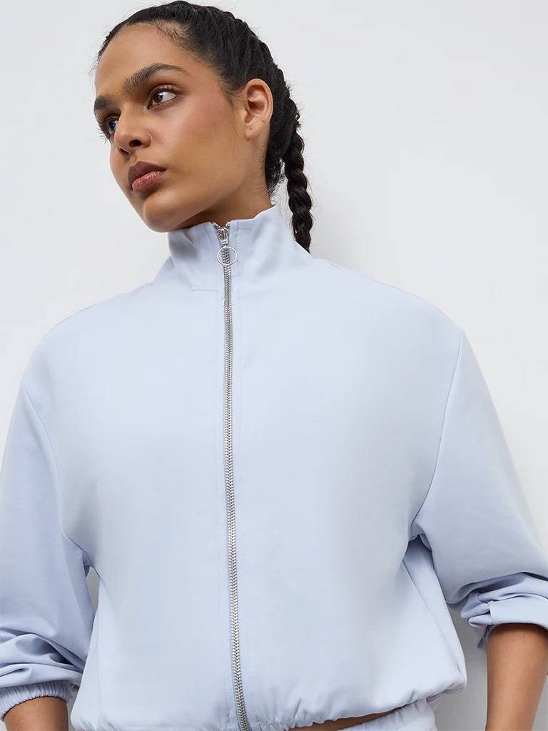Nuoflexx Light Blue High Neck Jacket - Image 3