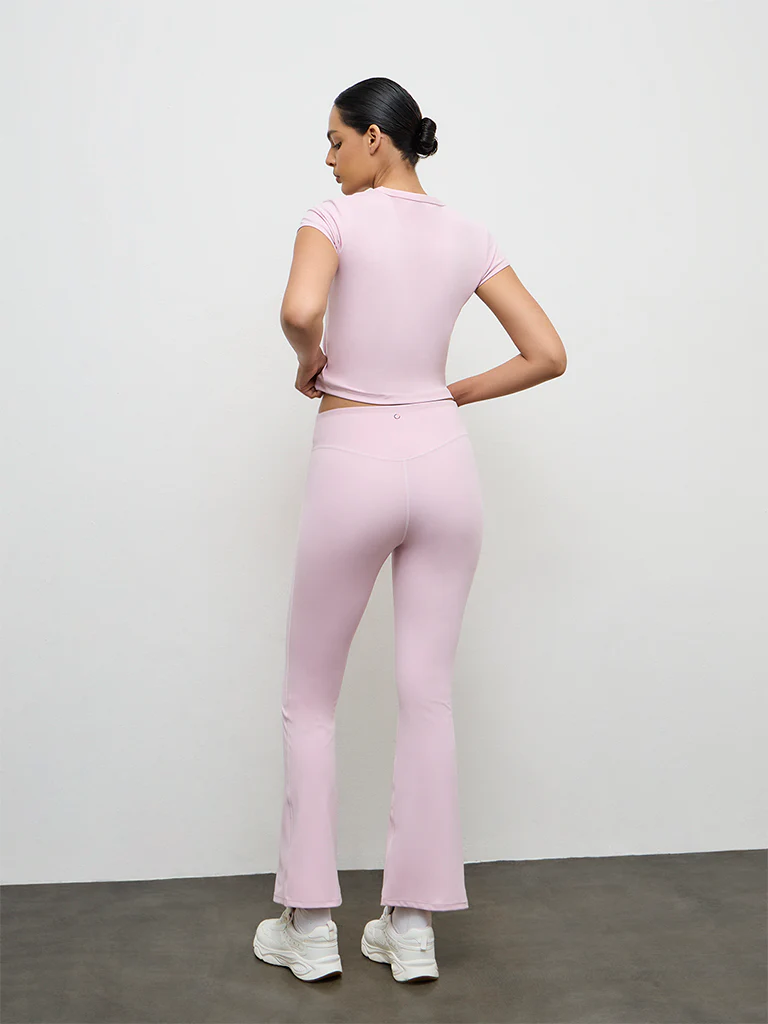 Nuoflexx Light Pink High-Rise Yoga Pants - Image 4