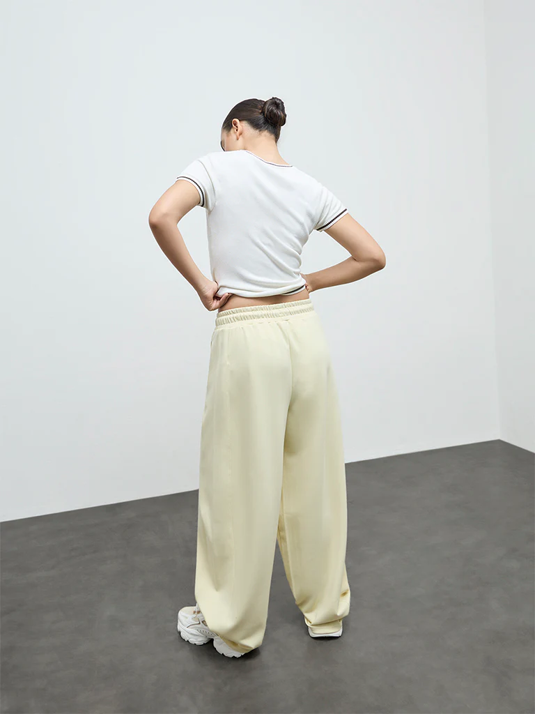 Nuoflexx Light Yellow High-Rise Pants - Image 4