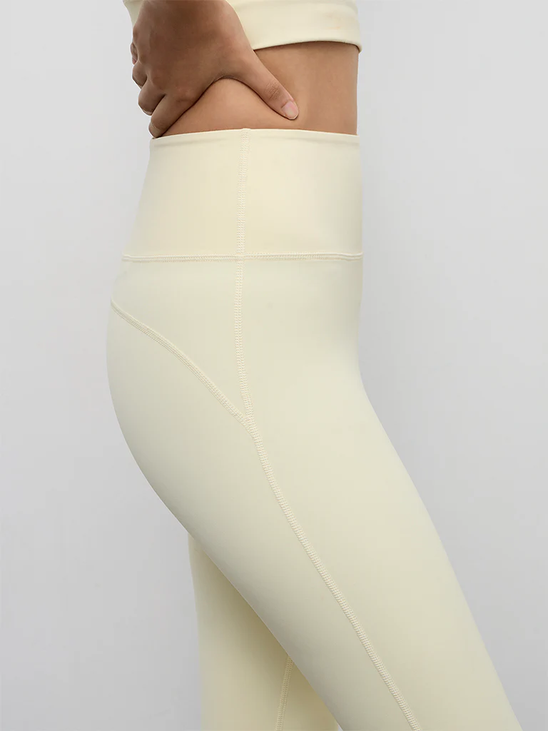 Nuoflexx Light Yellow High Rise Yoga Pants - Image 3