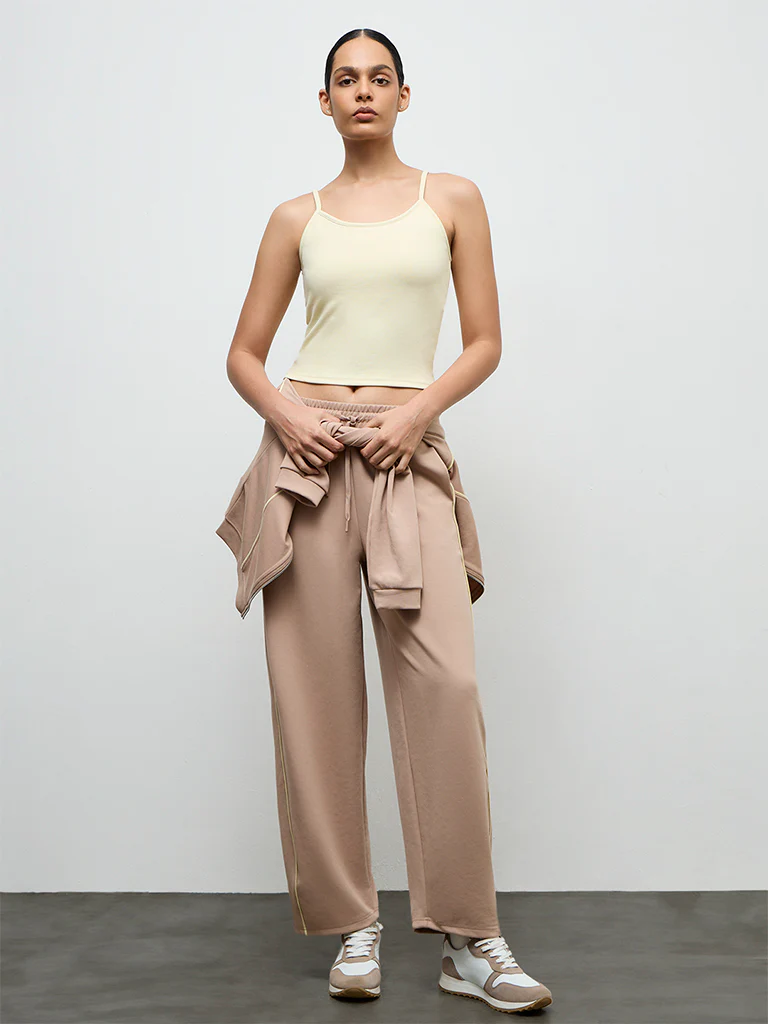 Nuoflexx Light Yellow Ribbed-Textured Top - Image 2