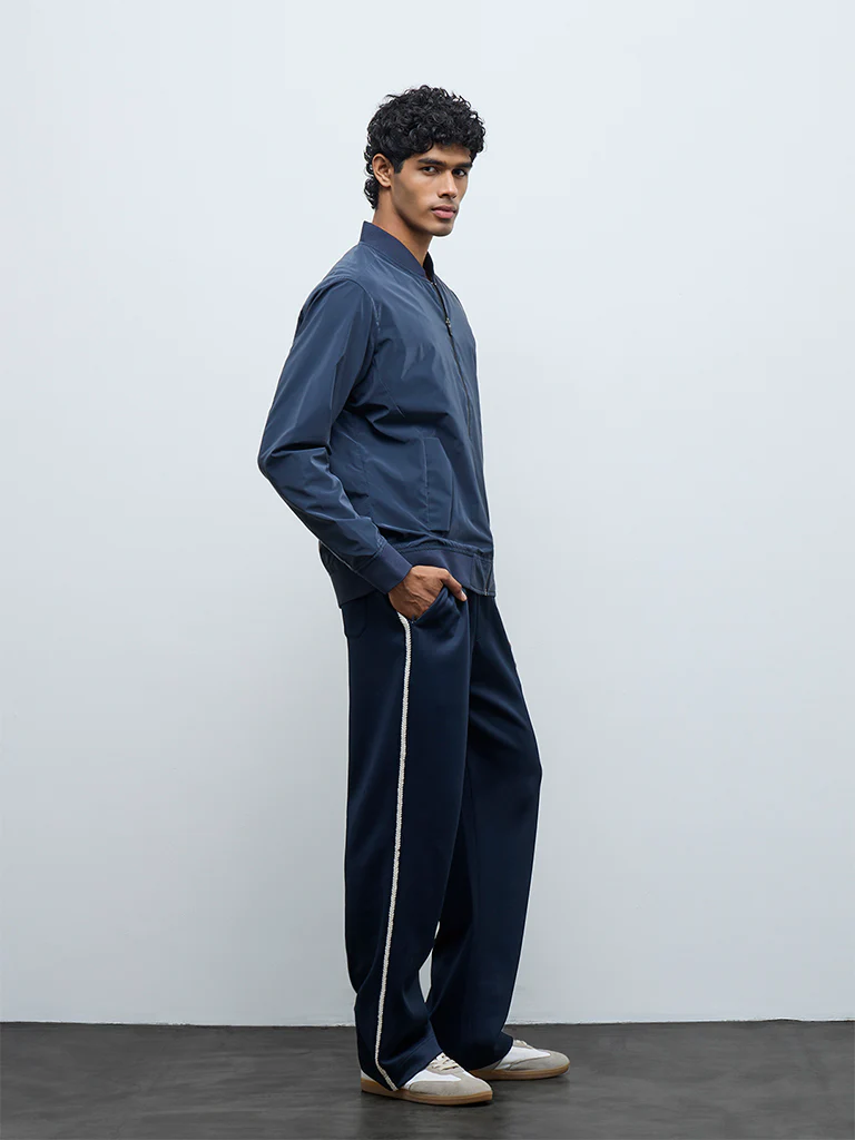 Nuoflexx Navy Relaxed-Fit Bomber Jacket - Image 2