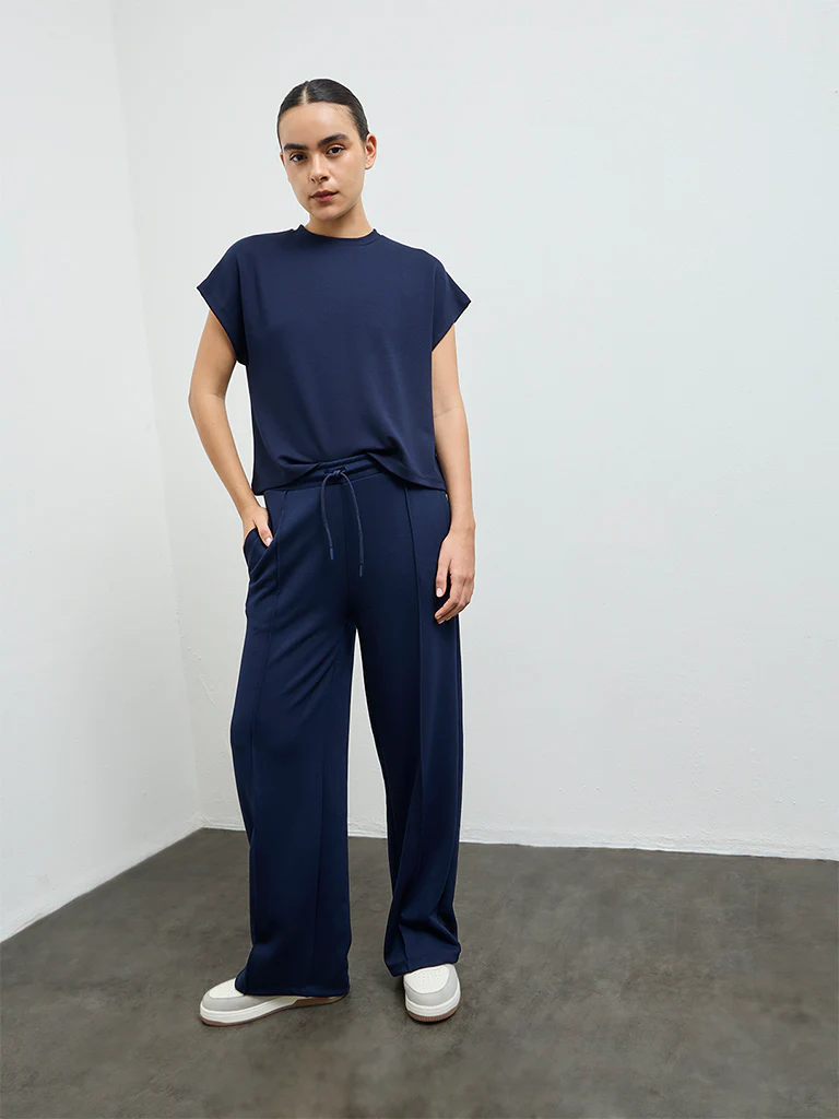 Nuoflexx Navy Solid T-Shirt - Image 2