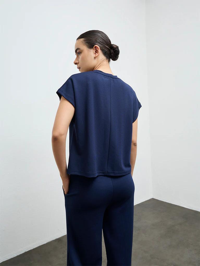 Nuoflexx Navy Solid T-Shirt - Image 4