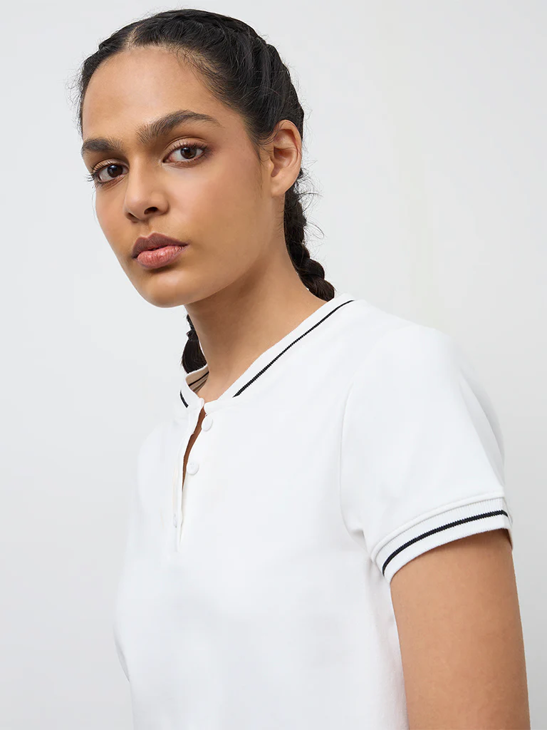 Nuoflexx Off-White Cotton-Blend T-Shirt - Image 3