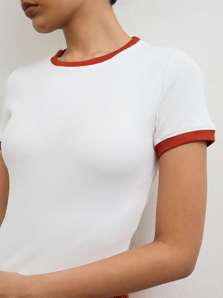 Nuoflexx Off-White Cotton-Blend T-Shirt - Image 3