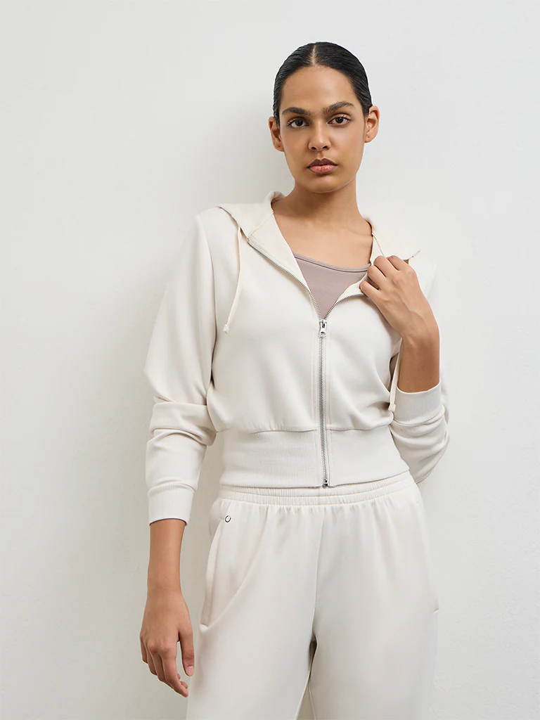 Nuoflexx Off-White Hooded Jacket - Image 2