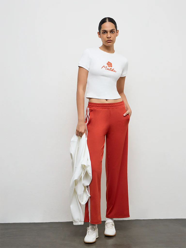 Nuoflexx Off-White Printed Cotton-Blend T-Shirt