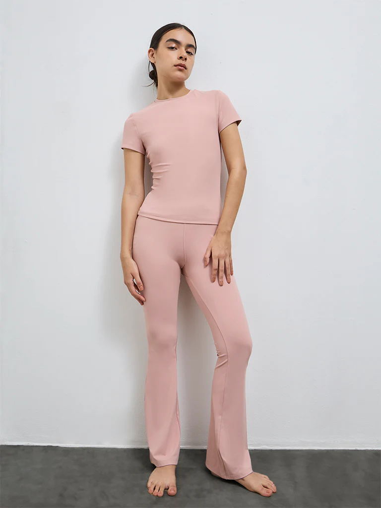 Nuoflexx Pink Solid T-Shirt - Image 2