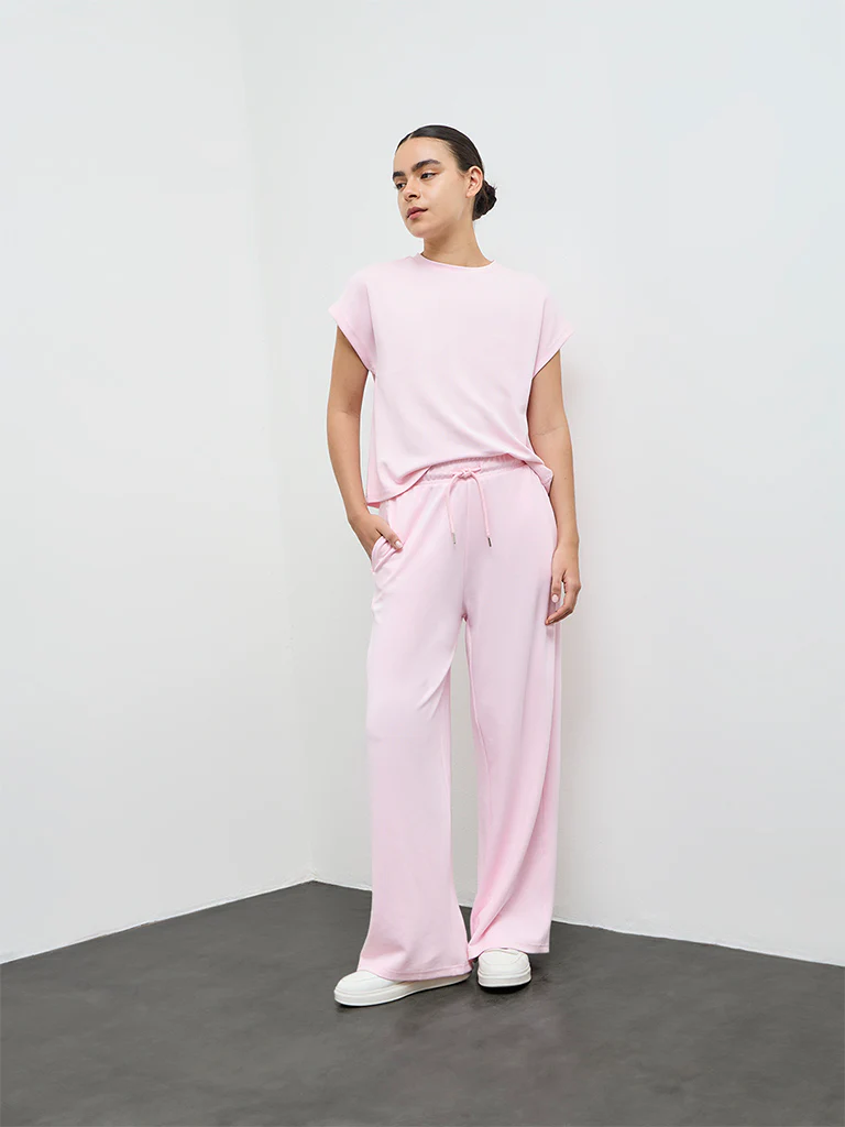 Nuoflexx Pink Solid T-Shirt - Image 2