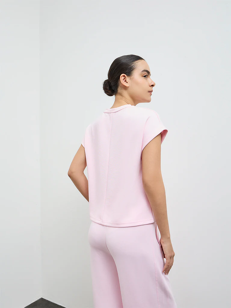 Nuoflexx Pink Solid T-Shirt - Image 4