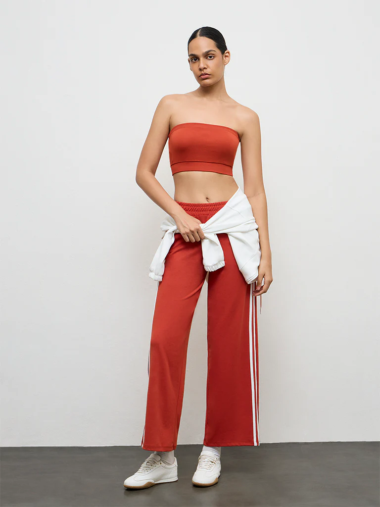 Nuoflexx Red Cotton-Blend Tube Top - Image 2