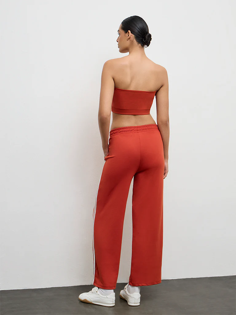 Nuoflexx Red Striped High-Rise Track Pants - Image 4